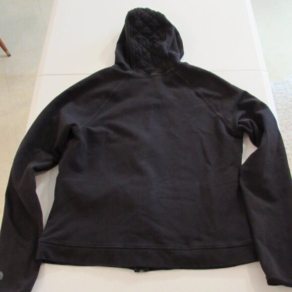 North Face Black Quilted Hoodie Jacket Size Large - Picture 5 of 15
